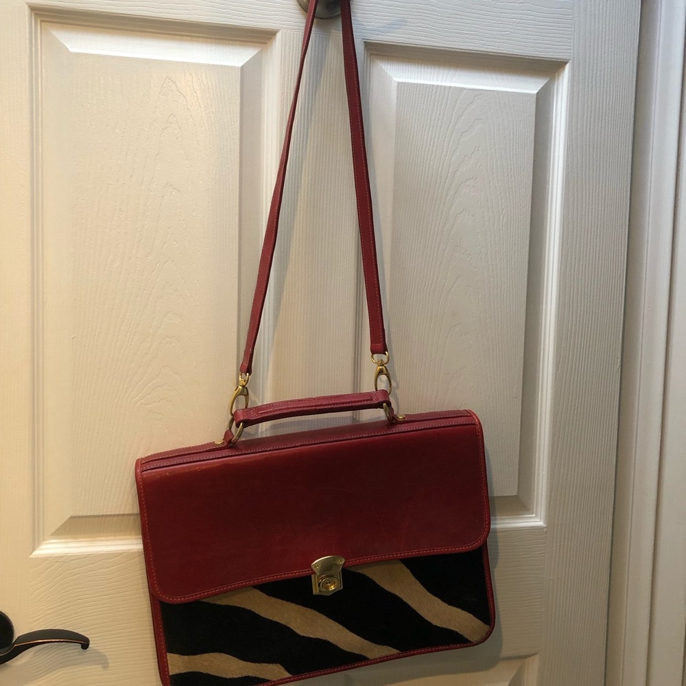 Terrida Laptop/briefcase.Leather/pony hair.Italy